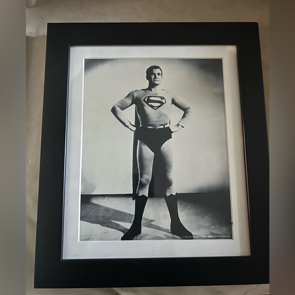 George Reeves Superman 1950s TV show "Adventures of Superman" Black White Photo